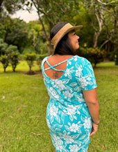 Load image into Gallery viewer, Ki'ilani Dress-Gardenia (Teal)
