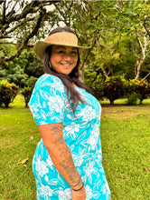 Load image into Gallery viewer, Ki'ilani Dress-Gardenia (Teal)