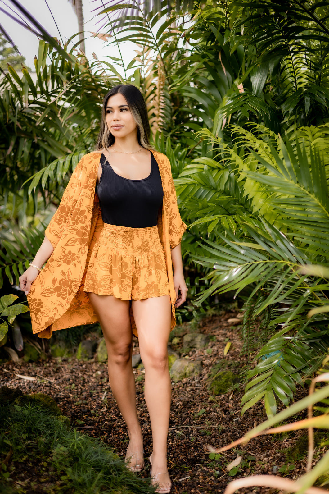 Mehana Kimono-Gardenia (Mustard)