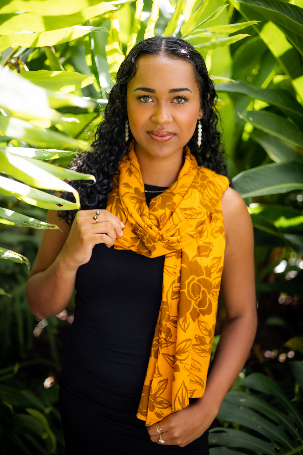 Wehi Scarf-Gardenia (Mustard)