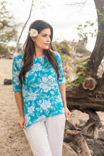 Load image into Gallery viewer, Anela Top-Gardenia (Teal)
