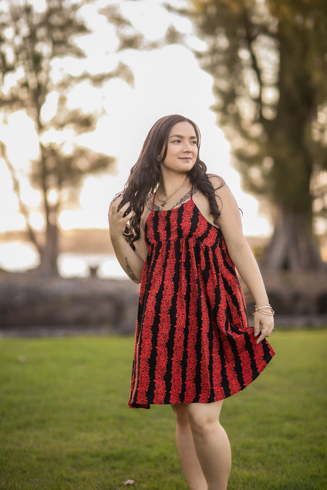 Hokulani Dress-Liko Lehua (Red)