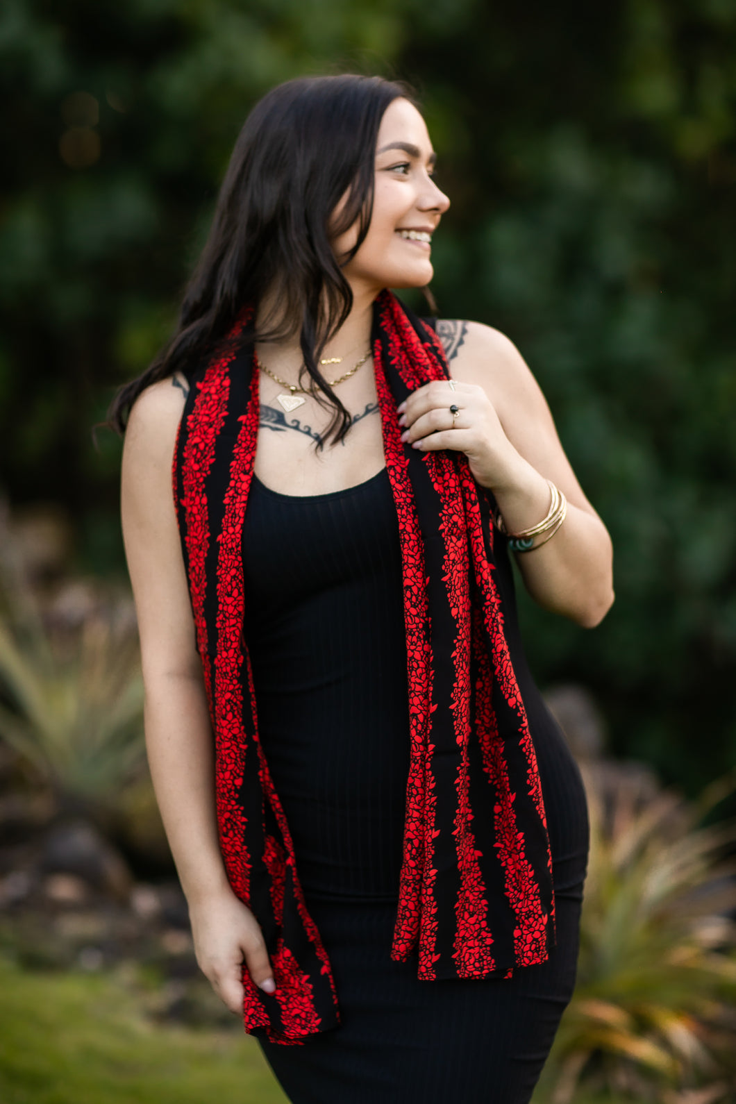 Wehi Scarf-Liko Lehua (Red)