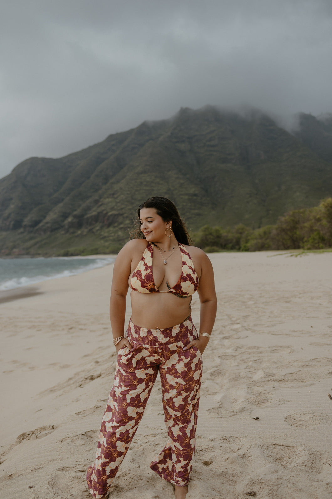 Ani Beach Pants - Hibiscus