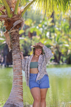 Load image into Gallery viewer, Ani Cover up-Hibiscus (Green)
